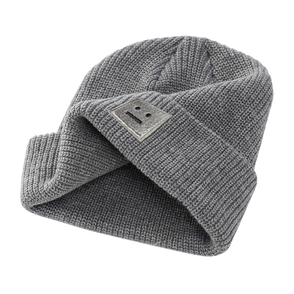 7559 Winter Hats and Beanie Knit Cuffed Cute Smile Face Skull Cap for Adult - Picture 5 of 6
